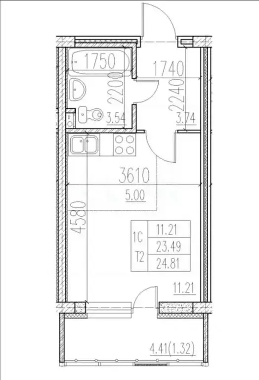 Студия Татарстан, Казань ул. Космонавтов, 61Е (25.0 м) - Фото 1