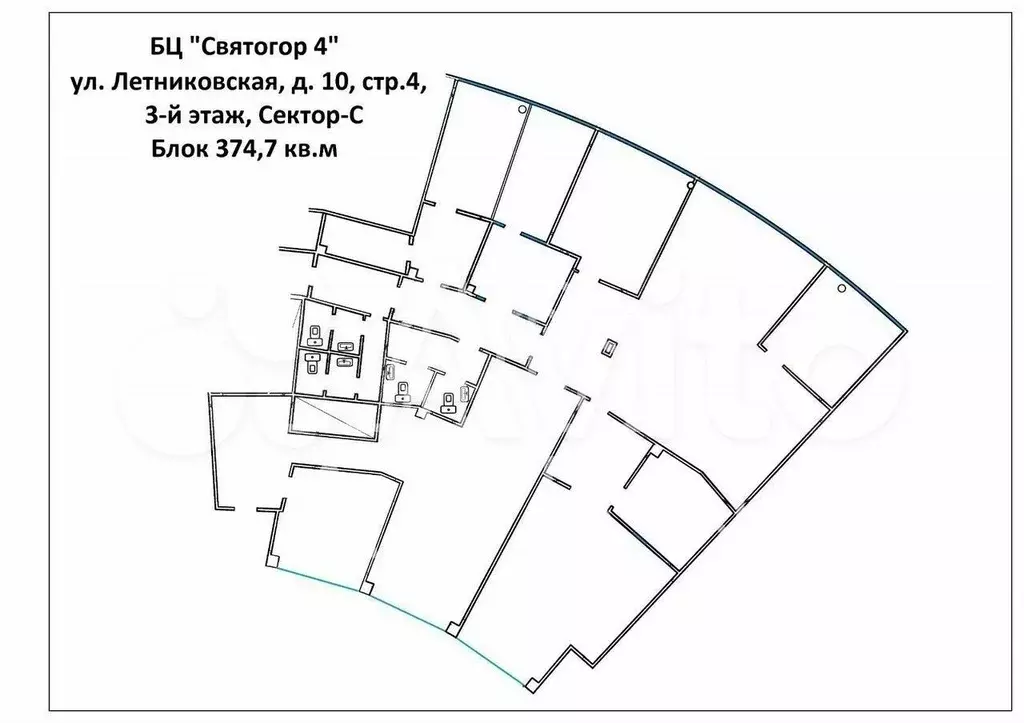 Офис БЦ Святогор 374 кв.м - Фото 0