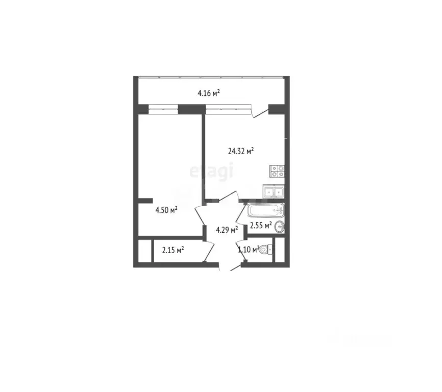 1-к кв. Москва Новогиреевская ул., 5 (43.0 м) - Фото 1