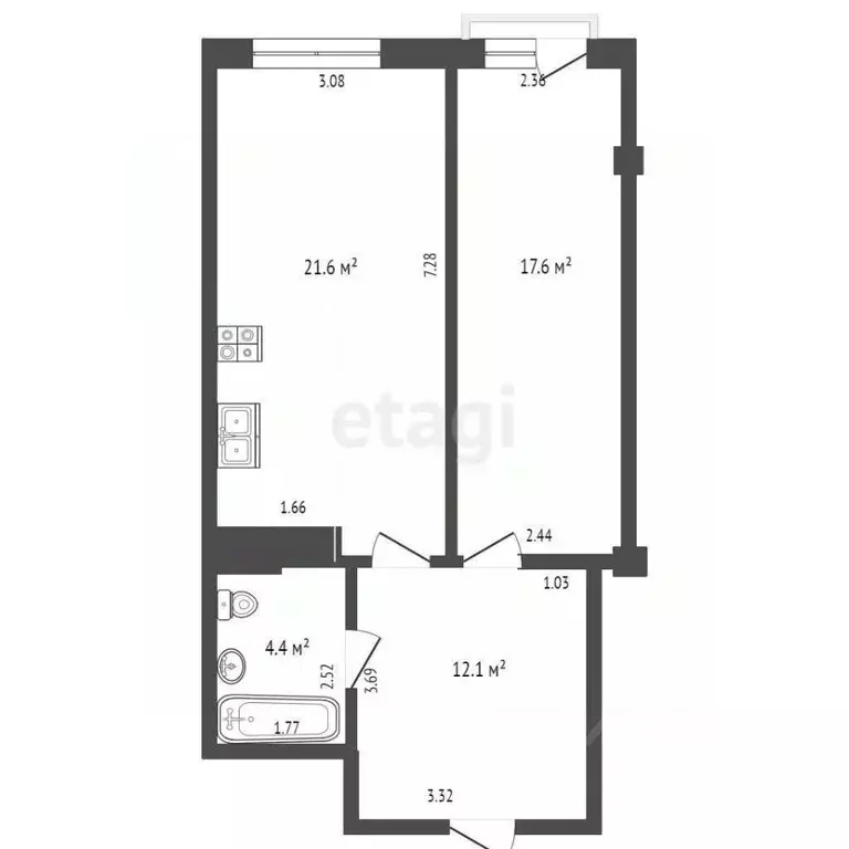 1-к кв. Краснодарский край, Геленджик ул. Суворова, 29 (55.7 м) - Фото 1