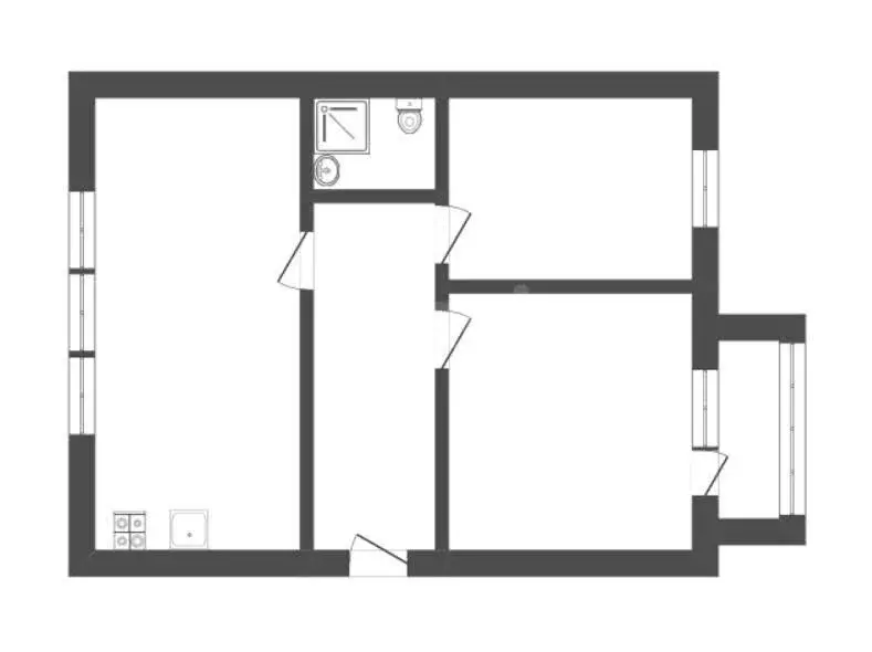 3-комнатная квартира: Поворино, улица 60 лет Октября, 3 (57 м) - Фото 1