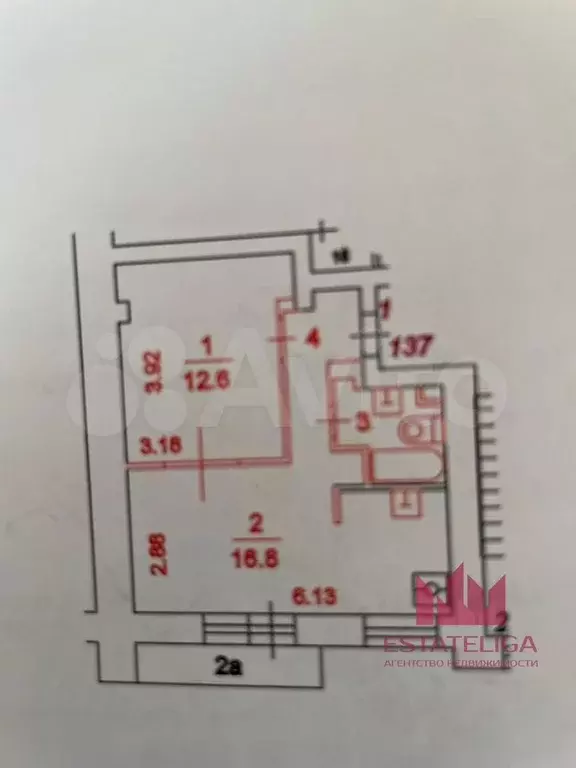 1-к. квартира, 37,5 м, 4/9 эт. - Фото 0