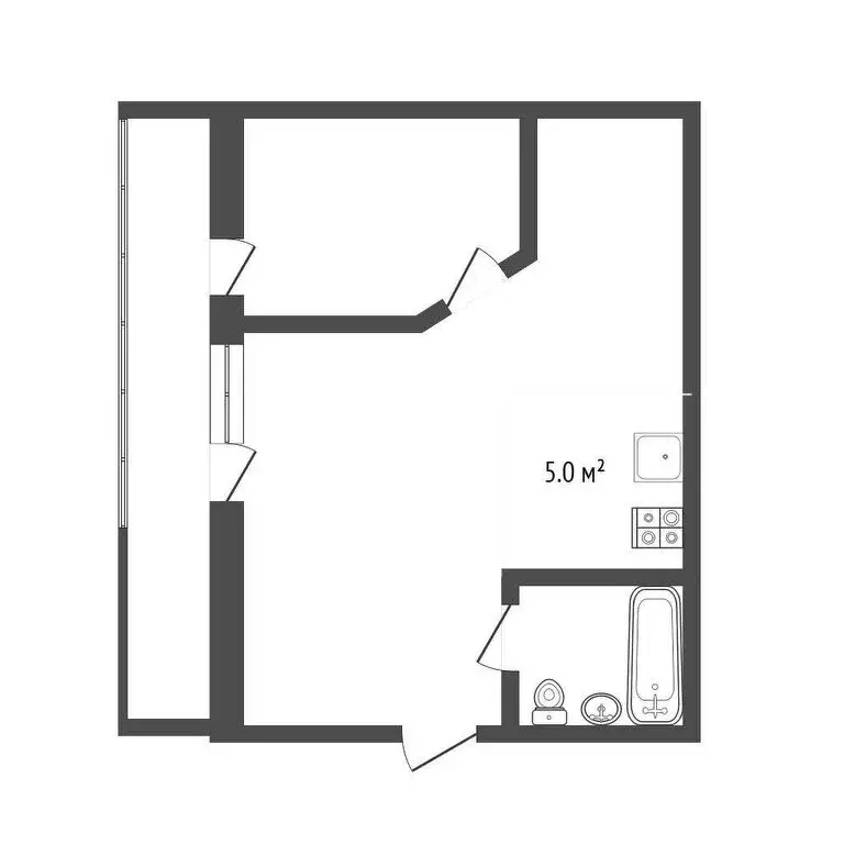 Квартира-студия: Севастополь, улица Пляж Омега, 8 (48.2 м) - Фото 1
