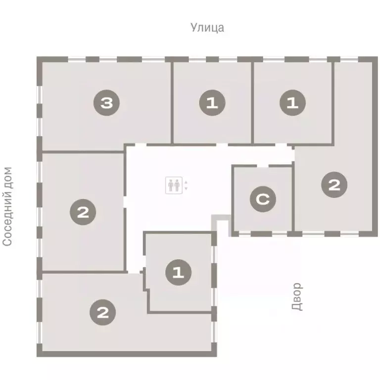 2-к кв. Курганская область, Курган Центральный жилрайон, Дом Кино ... - Фото 2