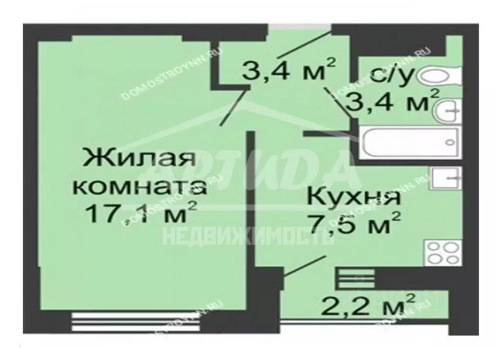 1-к кв. Нижегородская область, Нижний Новгород ул. Сазанова, 15 (33.0 ... - Фото 1