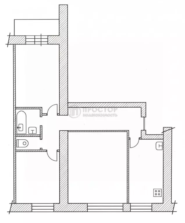 3-к кв. Московская область, Подольск ул. 50 лет ВЛКСМ, 6 (63.3 м) - Фото 1