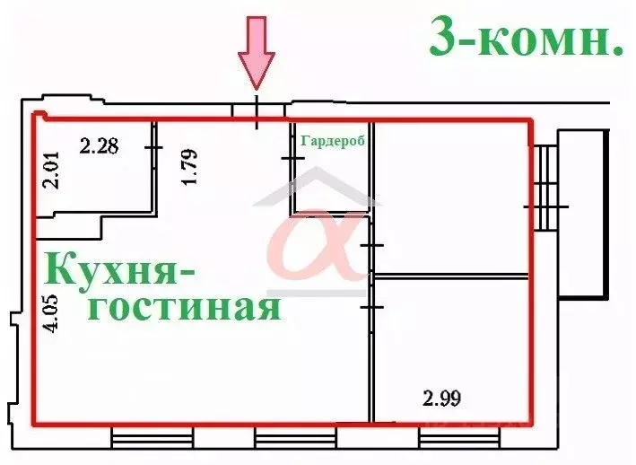 3-к кв. Кемеровская область, Кемерово ул. Тухачевского, 29Б (55.1 м) - Фото 1