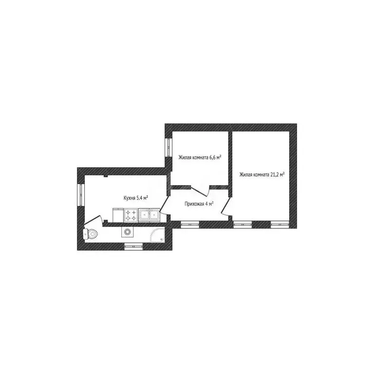 2-комнатная квартира: Краснодар, микрорайон Центральный, улица имени ... - Фото 1