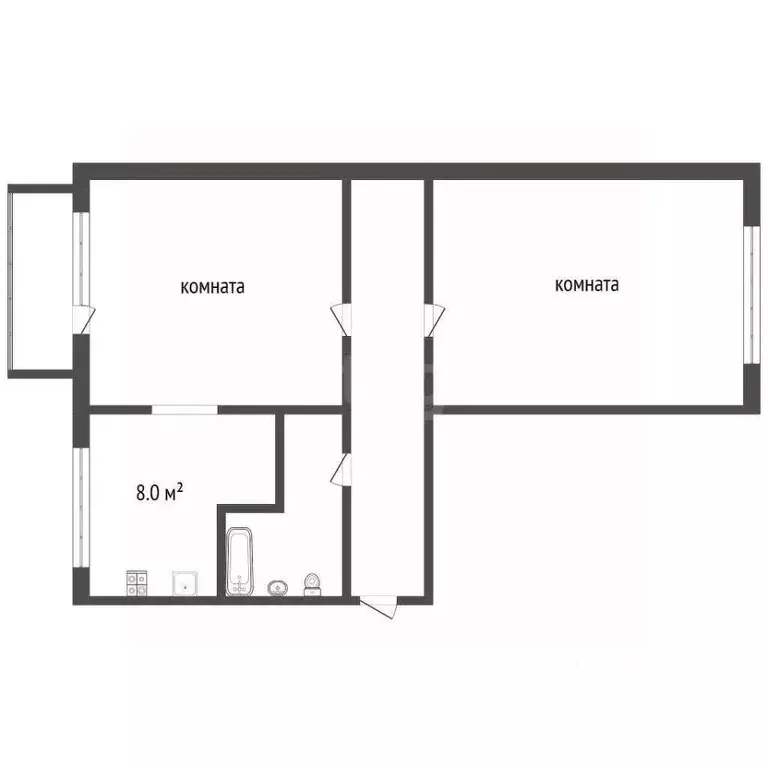 2-к кв. Ярославская область, Ярославль Ранняя ул., 12 (50.1 м) - Фото 2