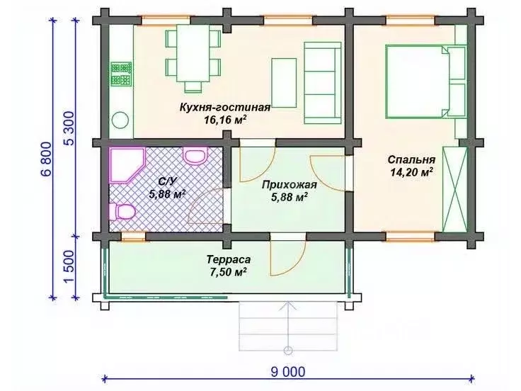 Дом в Тверская область, Калининский муниципальный округ, д. Шестино 57 ... - Фото 2
