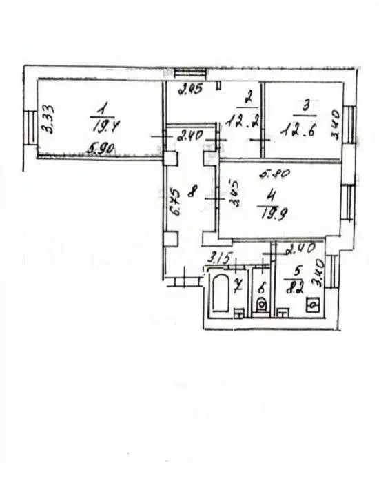 4-к кв. Москва Онежская ул., 9/4кБ (95.6 м) - Фото 1