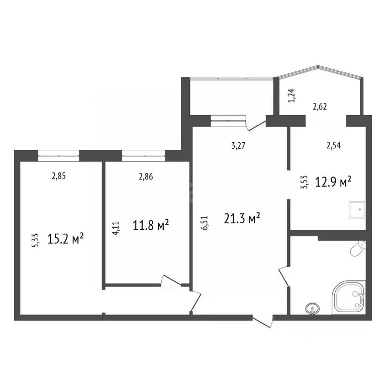 3-к кв. Красноярский край, Красноярск Краснодарская ул., 19А (73.1 м) - Фото 2