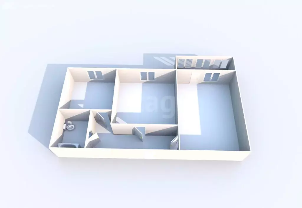 2-комнатная квартира: Холмск, улица Александра Матросова, 8Д (45.3 м) - Фото 1