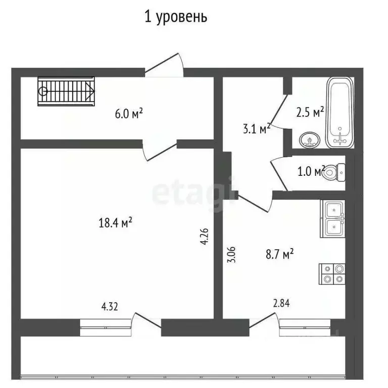 3-к кв. Ямало-Ненецкий АО, Ноябрьск ул. Владимира Высоцкого, 36 (78.8 ... - Фото 2
