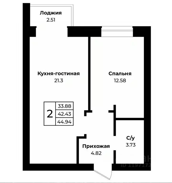 2-к кв. Оренбургская область, Оренбургский район, пос. Пригородный ... - Фото 0