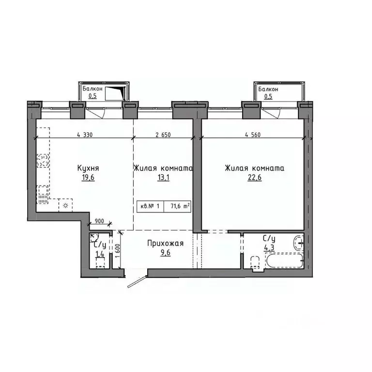 2-к кв. Алтайский край, Барнаул Интернациональная ул., 79 (71.6 м) - Фото 0