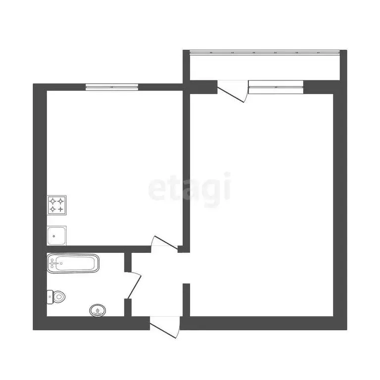 1-комнатная квартира: Улан-Удэ, улица Бабушкина, 71 (39.1 м) - Фото 1