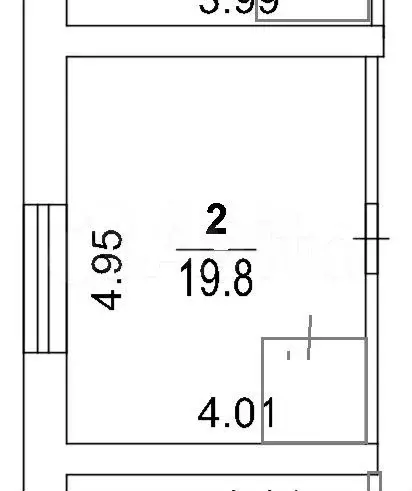 Апартаменты-студия, 19,8 м, 1/8 эт. - Фото 0