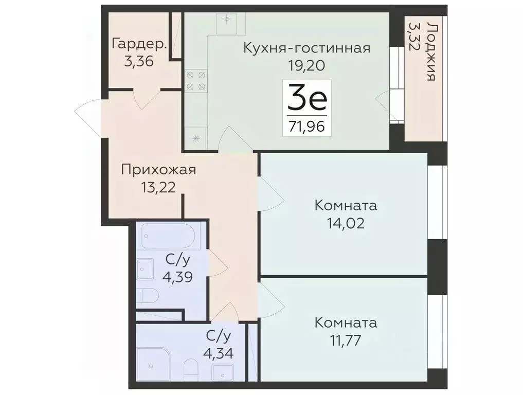 3-к кв. Воронежская область, Воронеж ул. Матросова (71.96 м) - Фото 0