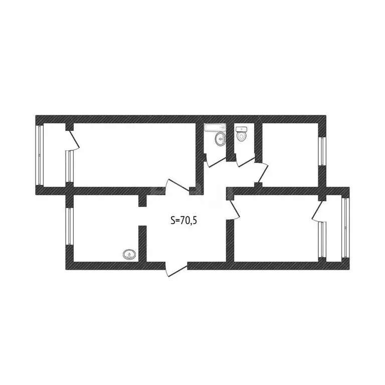 3-комнатная квартира: Бийск, улица Николая Гоголя, 212 (70.5 м) - Фото 1