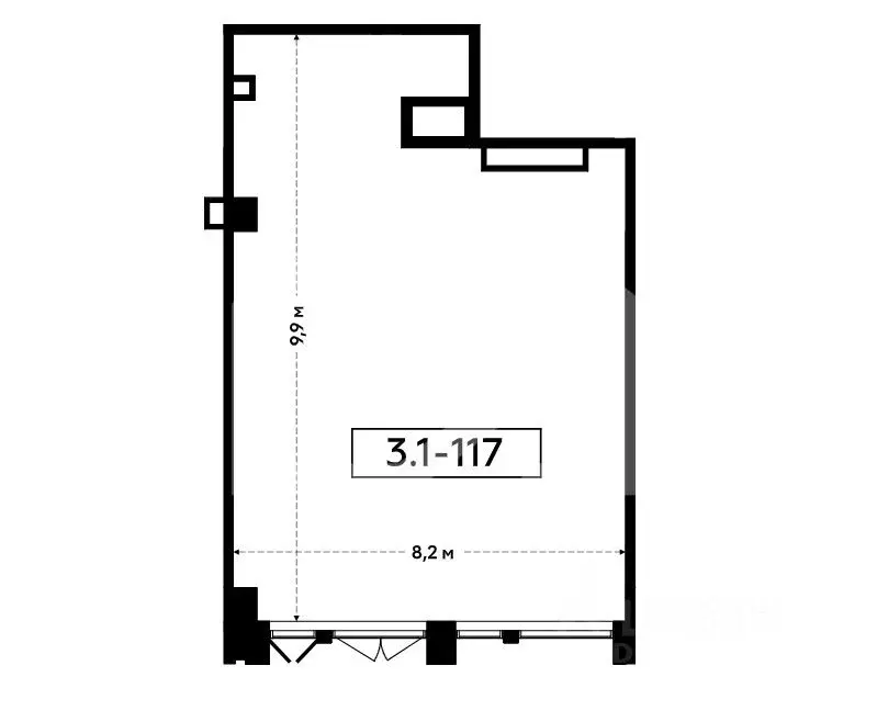 Торговая площадь в Москва БК Прокшино тер., 3 (89 м) - Фото 2