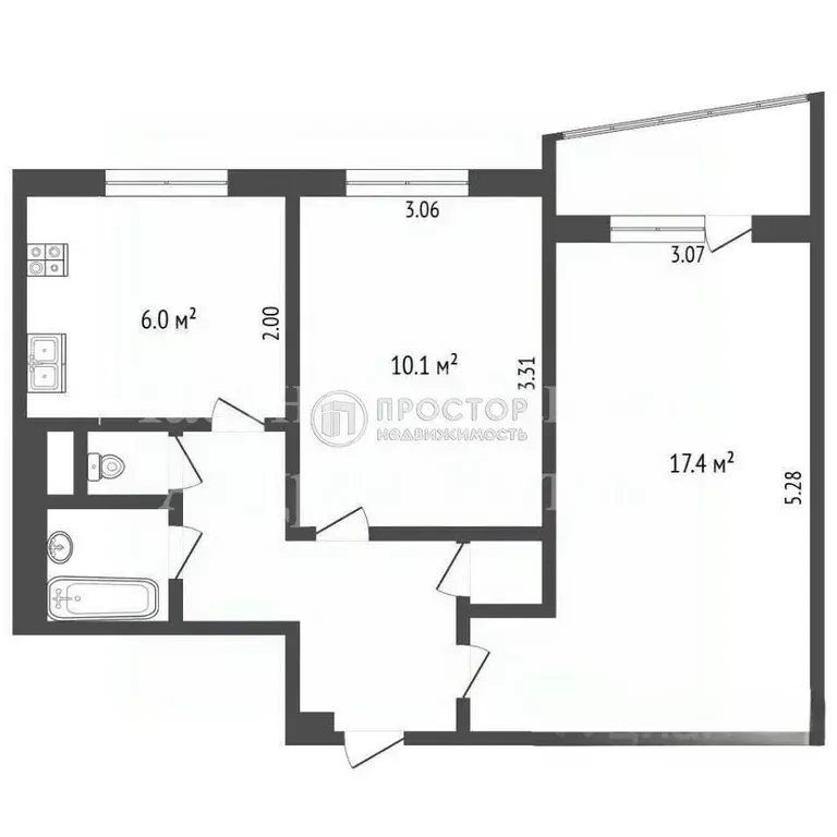2-к кв. Москва Маленковская ул., 12 (44.5 м) - Фото 2