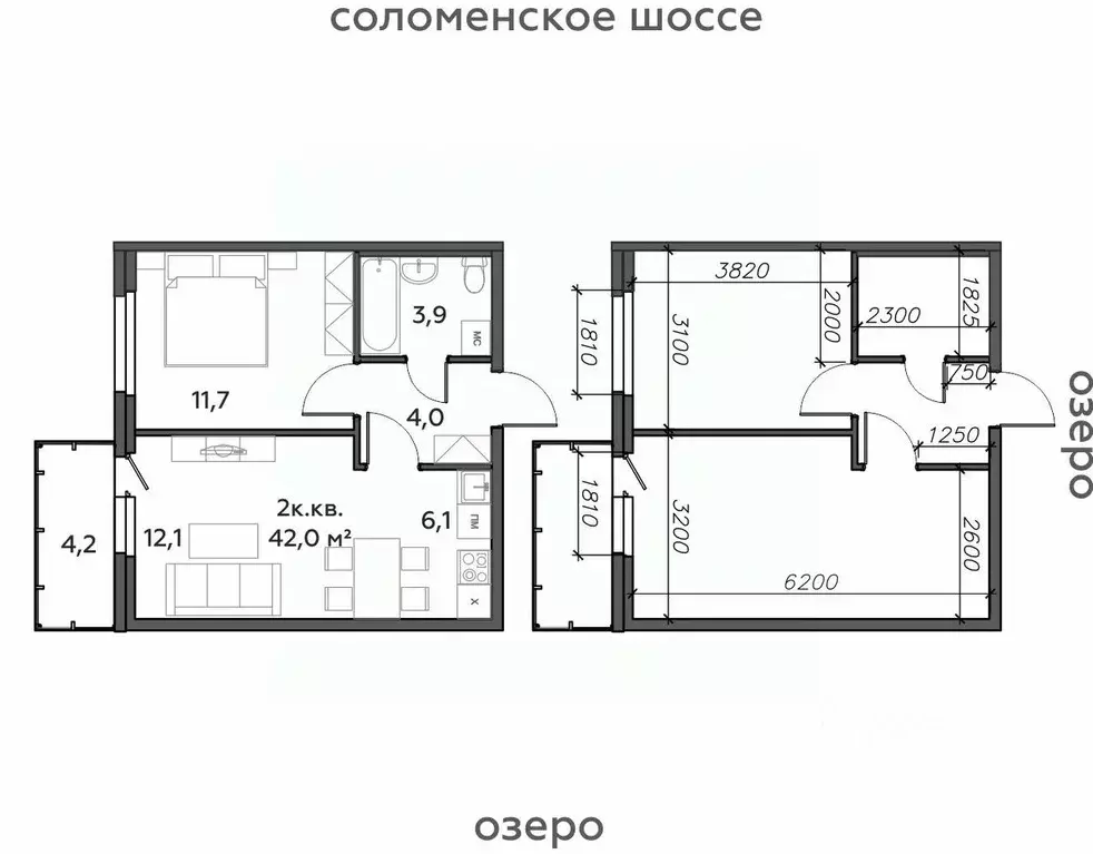 2-к кв. Карелия, Петрозаводск Район Северная промзона, Вороний Наволок ... - Фото 0