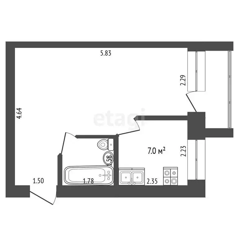 1-комнатная квартира: посёлок городского типа Тугулым, Олимпийская ... - Фото 1