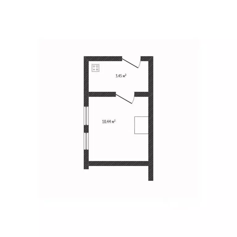 1-к кв. Белгородская область, Валуйки ул. 9 Января, 41 (13.1 м) - Фото 1