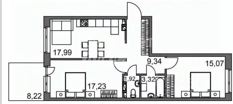 2-к кв. Ленинградская область, Тосненский район, Федоровское городское ... - Фото 2