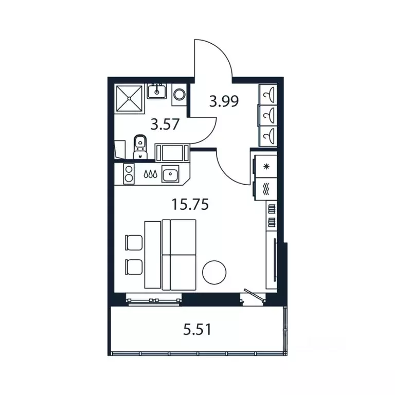 Студия Ленинградская область, Мурино Всеволожский район, ул. ... - Фото 1