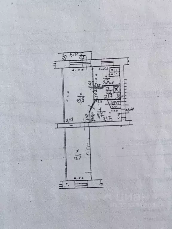 2-к кв. Владимирская область, Кольчугино ул. 50 лет СССР, 4 (44.8 м) - Фото 2