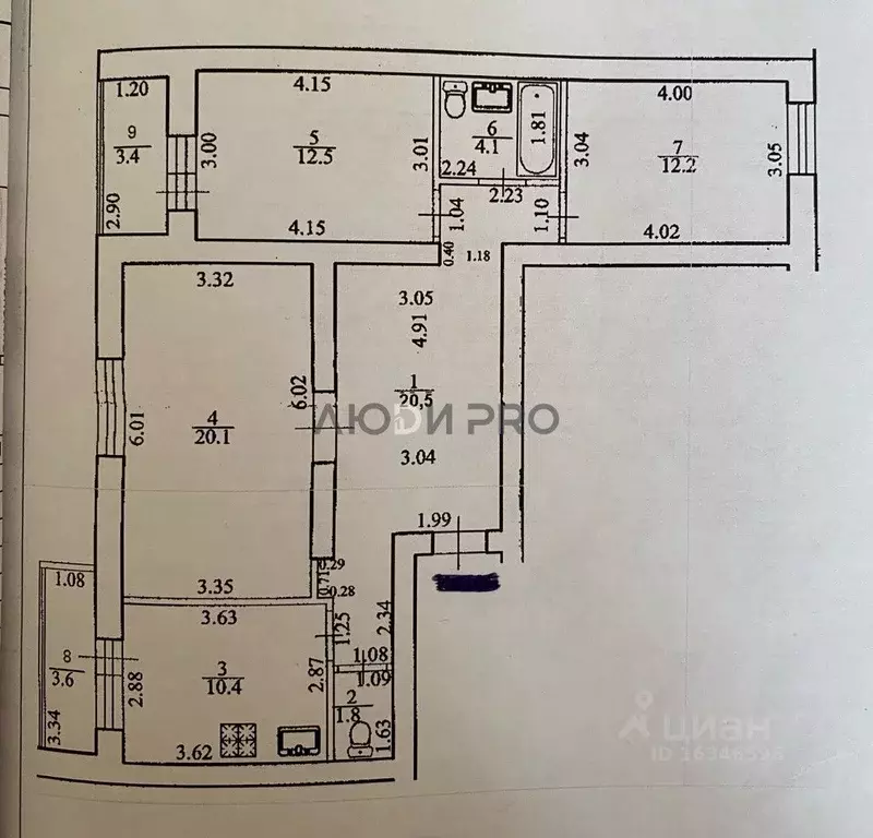 3-к кв. Башкортостан, Уфа Дагестанская ул., 33 (81.0 м) - Фото 2