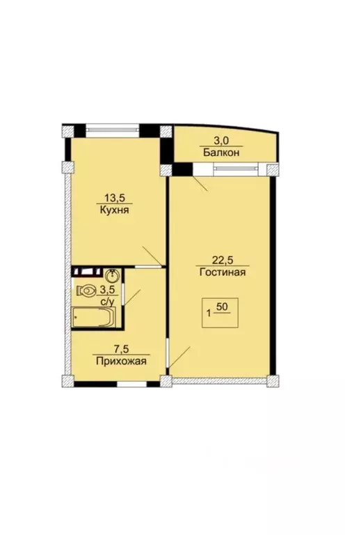 1-к кв. Дагестан, Махачкала просп. Насрутдинова, 256Ак2 (53.0 м) - Фото 1