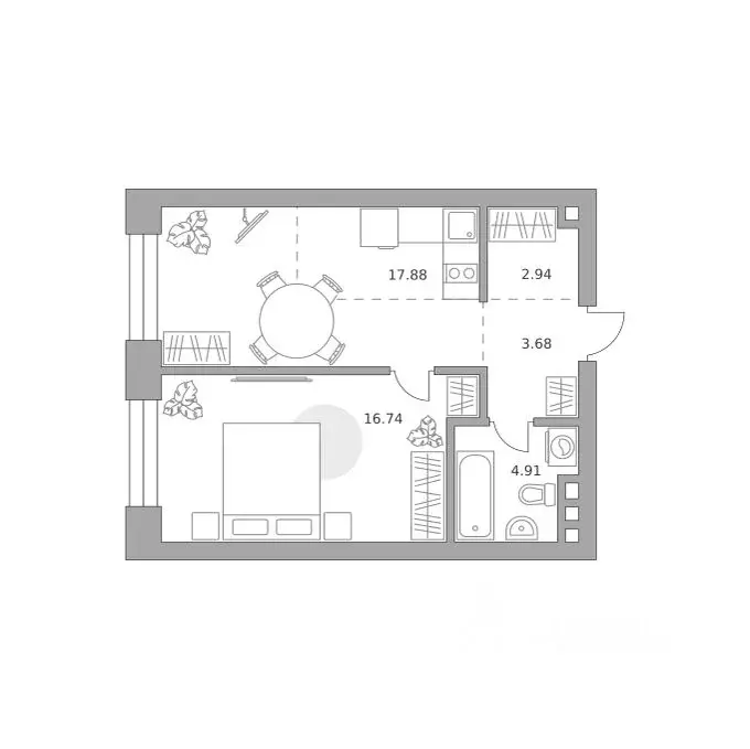1-к кв. Москва Дубининская ул. (46.15 м) - Фото 1