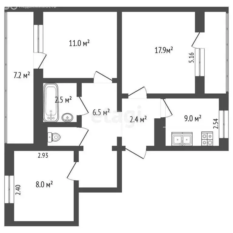 3-комнатная квартира: Севастополь, проспект Генерала Острякова, 238 ... - Фото 0