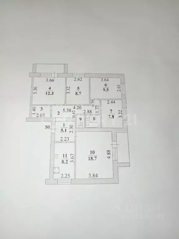 5-к кв. Липецкая область, Липецк Матырский мкр, ул. Энергостроителей, ... - Фото 2