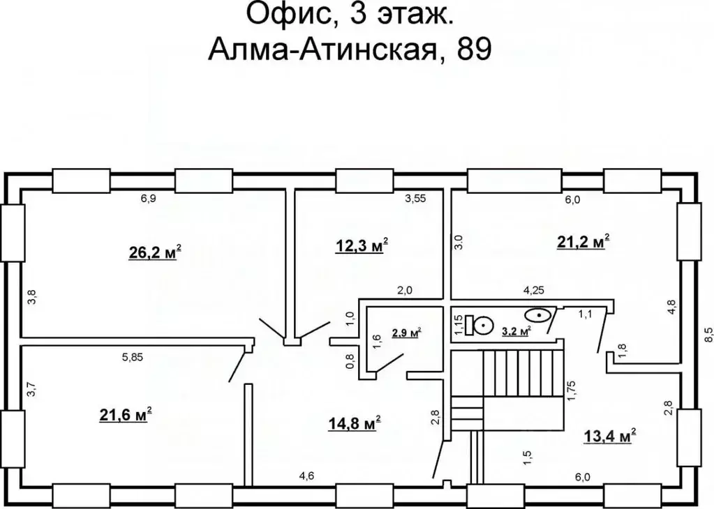 Офис в Самарская область, Самара Алма-Атинская ул., 89 (55 м) - Фото 2