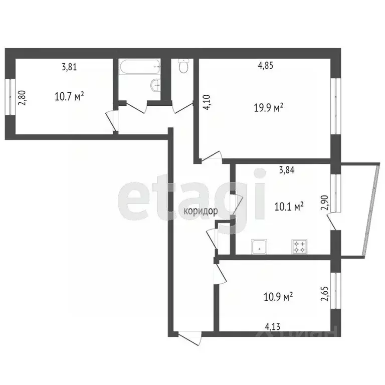3-к кв. Ханты-Мансийский АО, Сургут просп. Ленина, 54 (71.6 м) - Фото 0