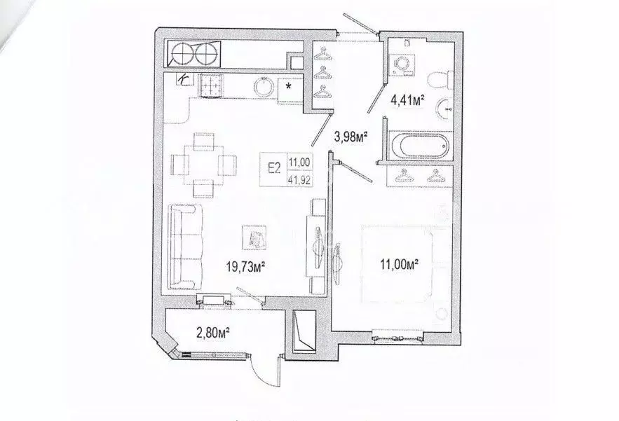 1-к кв. Рязанская область, Рязань ул. Земнухова, 3 (39.12 м) - Фото 2