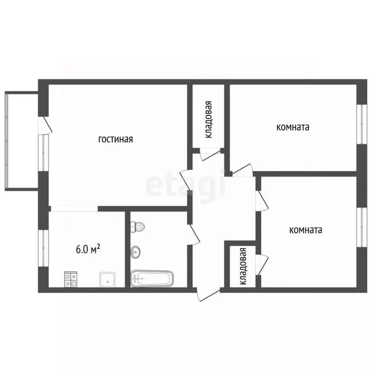 3-к кв. Севастополь просп. Октябрьской Революции, 89 (63.9 м) - Фото 2
