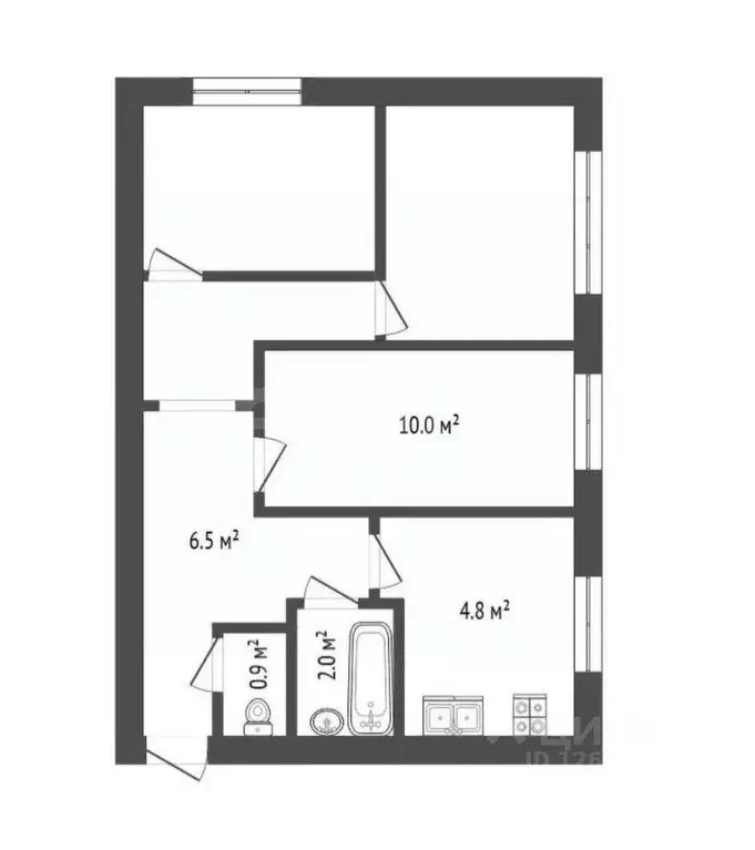 2-к кв. Московская область, Одинцово ул. Говорова, 9 (61.0 м) - Фото 1