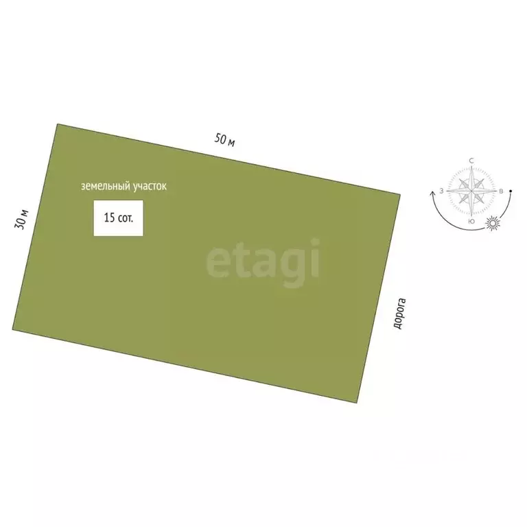 Участок в Тюменская область, с. Нижняя Тавда ул. Трактовая (15.0 сот.) - Фото 2