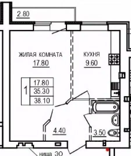 1-к кв. Саратовская область, Саратов ул. 1-я Благодатная, 3 (38.1 м) - Фото 1