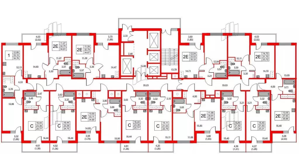 Студия Санкт-Петербург ул. Русановская, 24 (24.8 м) - Фото 1
