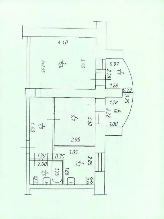 2-комнатная квартира: Казань, Вахитовский район, улица Чехова, 3/7 ... - Фото 1