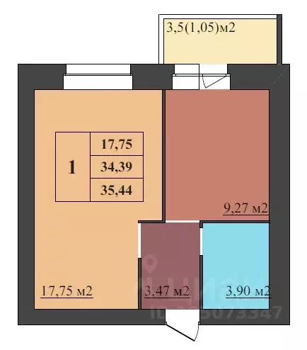 1-к кв. Ярославская область, Ярославль Северный жилрайон, 15-й мкр,  ... - Фото 1