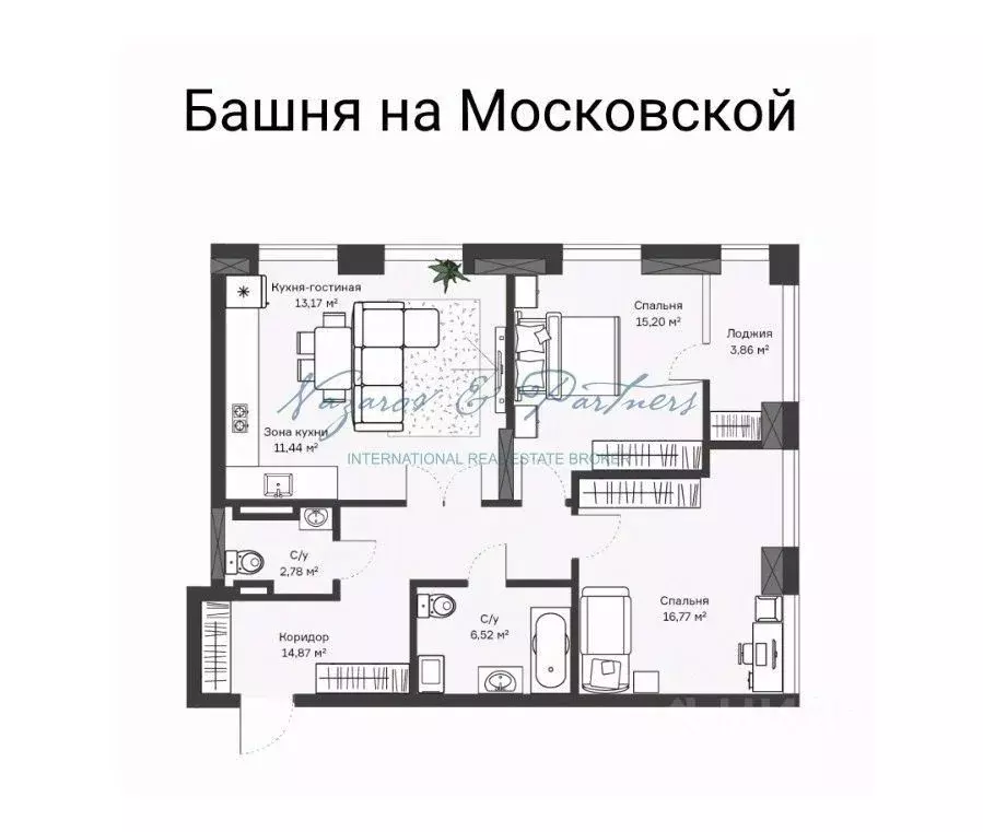 3-к кв. Новосибирская область, Новосибирск Московская ул., 77 (80.0 м) - Фото 1