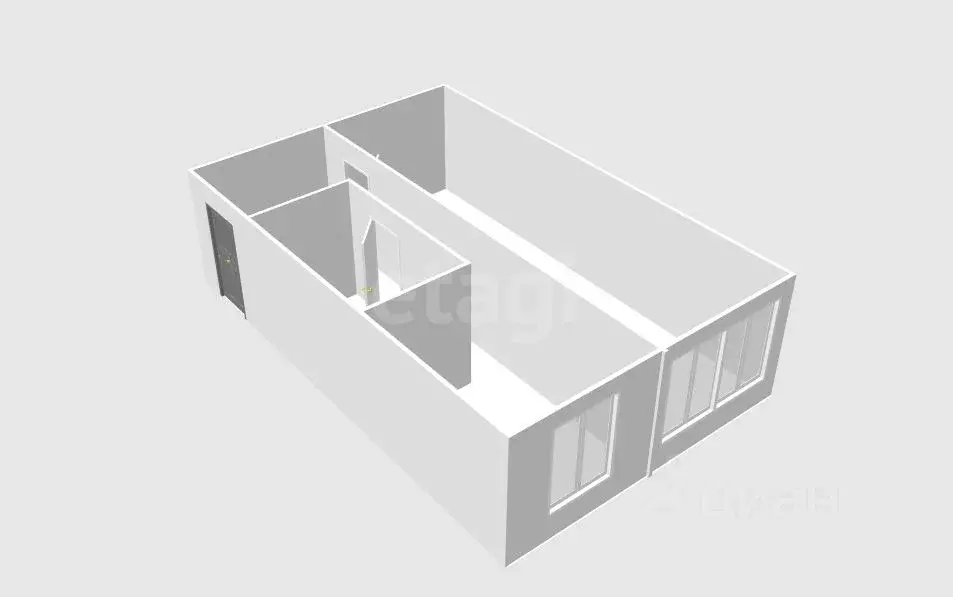 1-к кв. Сахалинская область, Долинск Комсомольская ул., 41 (31.9 м) - Фото 2