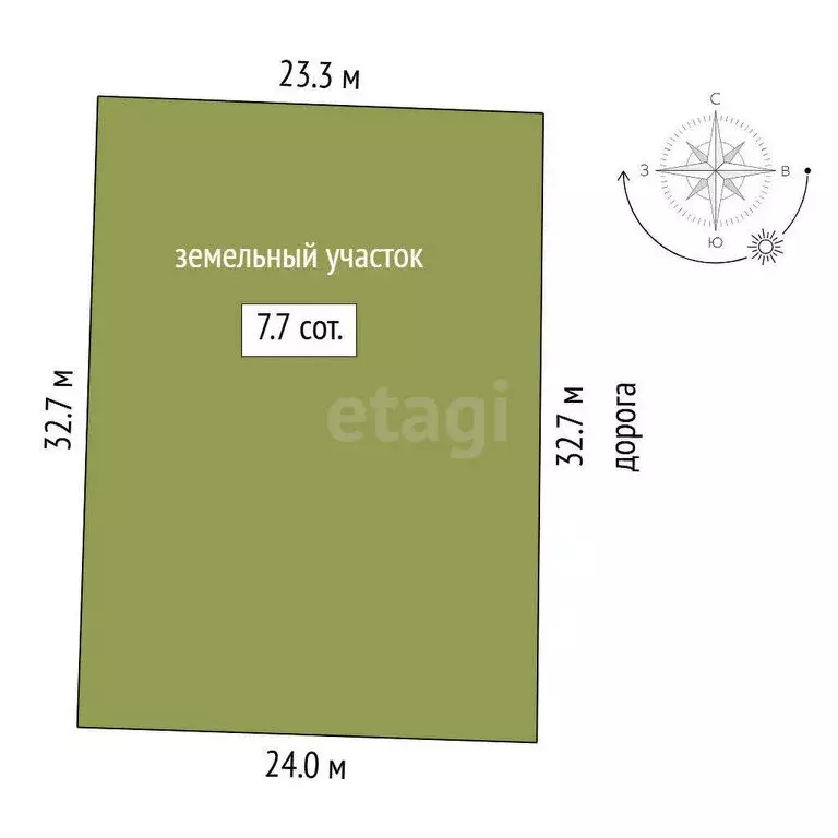Участок в Тюмень, садовое товарищество Царево, Лесная улица (7.69 м) - Фото 1
